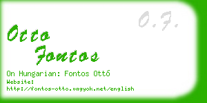 otto fontos business card