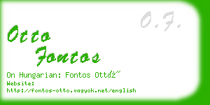 otto fontos business card